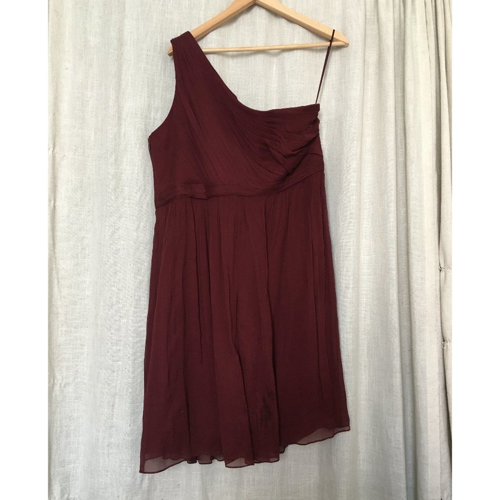 J. Crew silk chiffon Maroon Dress